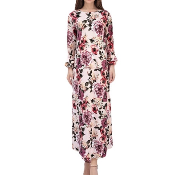 DEVORAH'S SECRET Maxi Dress Garden Party Pink - Picture 4 of 4